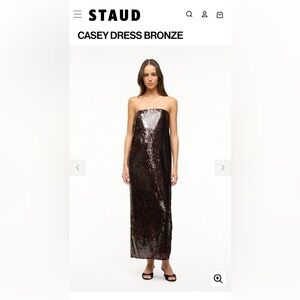 STAUD Chocolate Brown Maxi Dress
